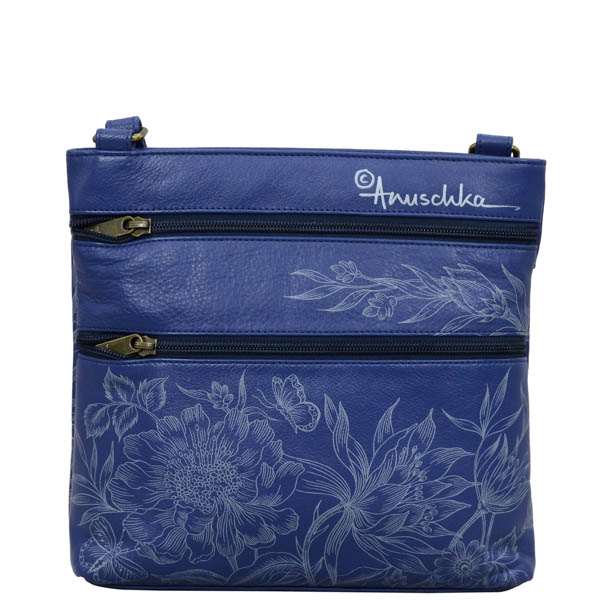 Anuschka Crossbody with Front Zip Organizer